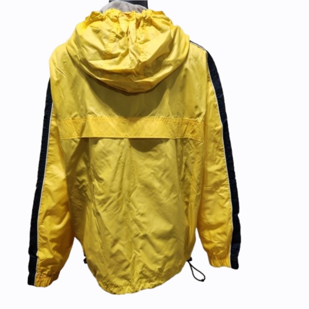 GAP Hooded Anorak Bright Yellow Pullover Windbreaker Rain Jacket (M), VTG Y2K - Picture 2 of 15